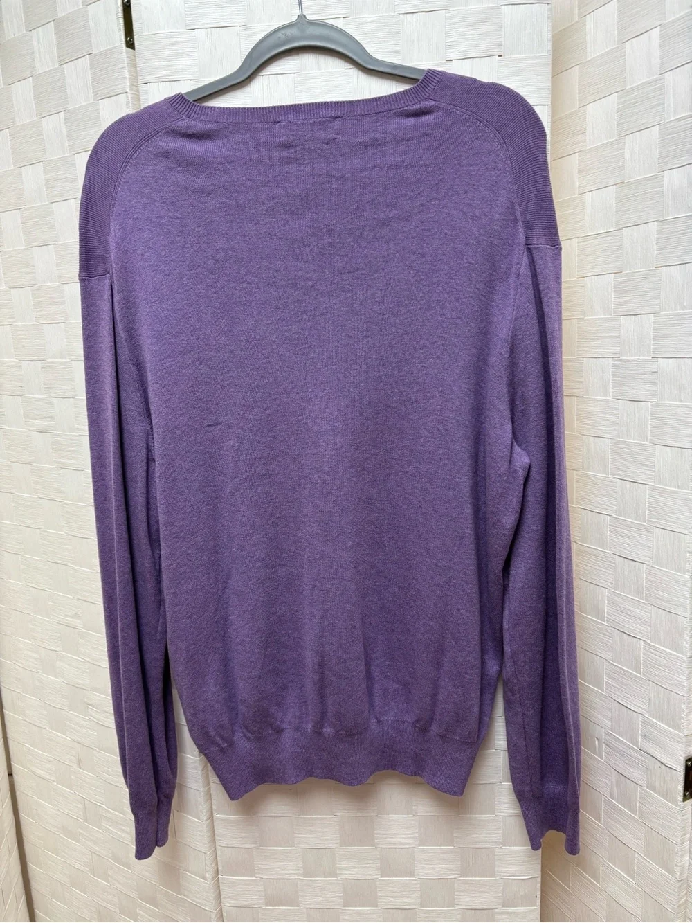 Polo by Ralph Lauren Men's V-Neck Sweater - Purple XL